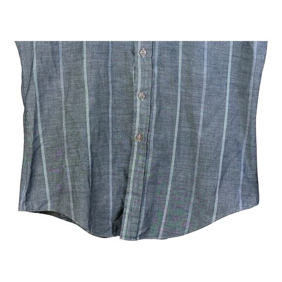 CHESS KING Shirt Mens 15.5 Medium Gray Button up Long Sleeve Check 60s 70s - Picture 3 of 12